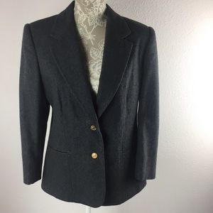 Radcliffe Vintage Charcoal Gray Wool Blazer 12